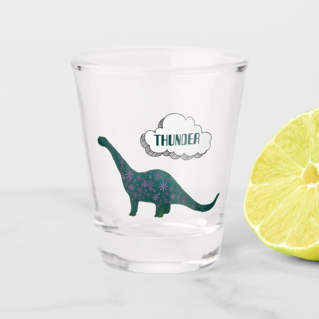 Sinclair Dinosaur Shot Glass (Front)