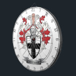 Sinclair Family Crest Coat of Arms Dartboard<br><div class="desc">Sinclair family crest and Scottish Sinclair coat of arms. For men with the Sinclair surname,  and for women with the Sinclair last name. Click 'Sinclair Family Crest' to see all our designs featuring the Sinclair family name.</div>