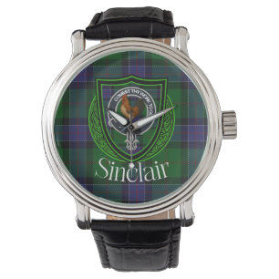 Sinclair Scottish Clan Tartan & Crest Watch