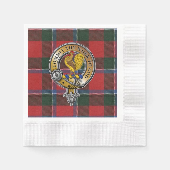 Sinclair Tartan & Badge Napkin (Front)