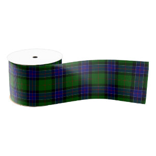 Sinclair tartan blue green plaid grosgrain ribbon