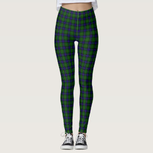 Sinclair tartan blue green plaid leggings