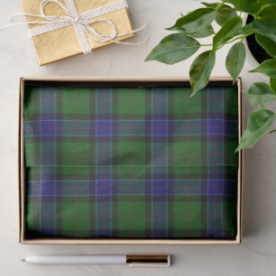 Sinclair tartan blue green plaid tissue paper