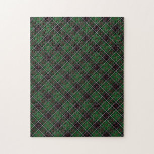Sinclair Tartan Plaid Pattern Jigsaw Puzzle