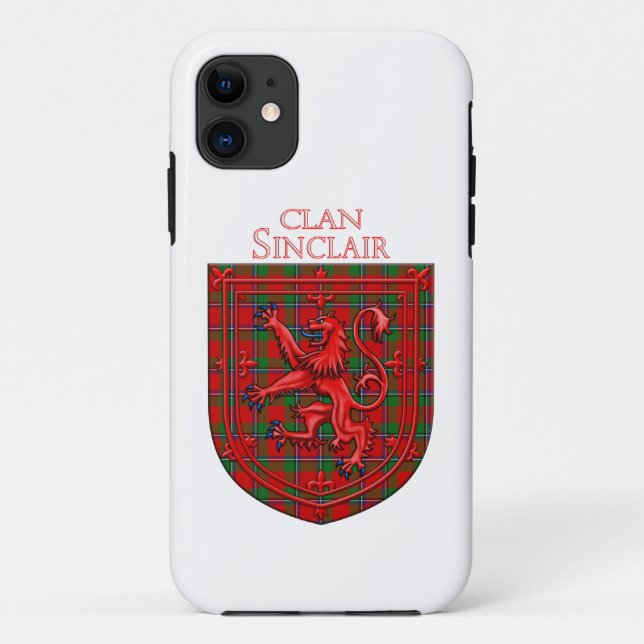 Sinclair Tartan Scottish Plaid Lion Rampant Case-Mate iPhone Case (Back)