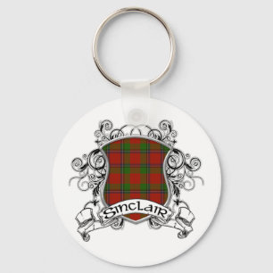 Sinclair Tartan Shield Key Ring