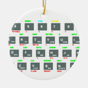 Sinclair ZX Spectrum Keyboard Keys Ceramic Ornament