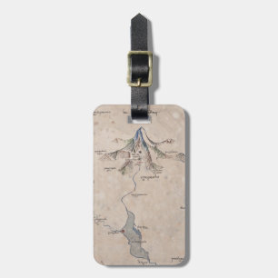 Sindarin Map of The Lonely Mountain Luggage Tag