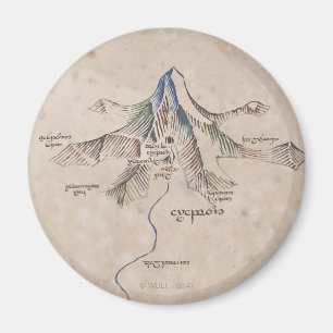 Sindarin Map of The Lonely Mountain Magnet
