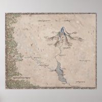 Sindarin Map of The Lonely Mountain