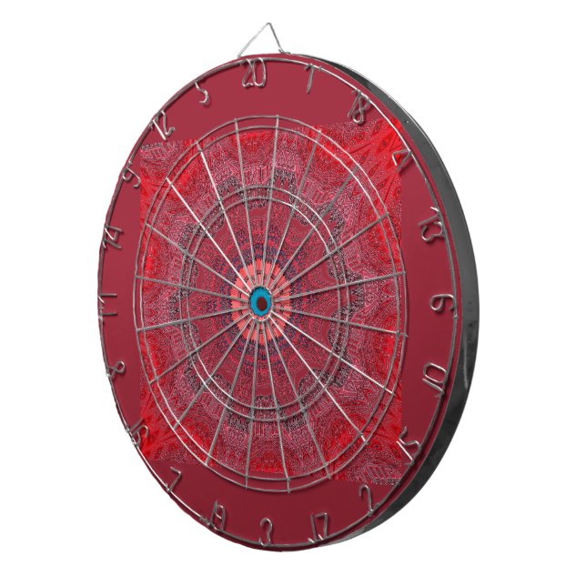 Sindhi Ethnic Tribal Pattern Art Print Dartboard (Front Right)