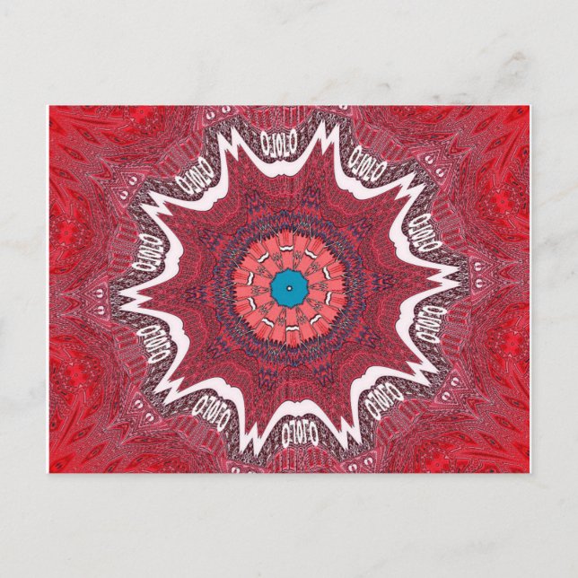 Sindhi Ethnic Tribal Pattern Art Print Postcard (Front)