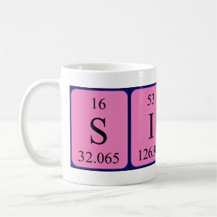 Sindre periodic table name mug
