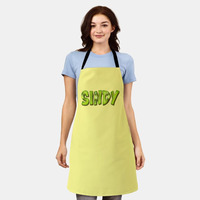 Sindy Name Kiwi Design Kitchen apron (Worn)