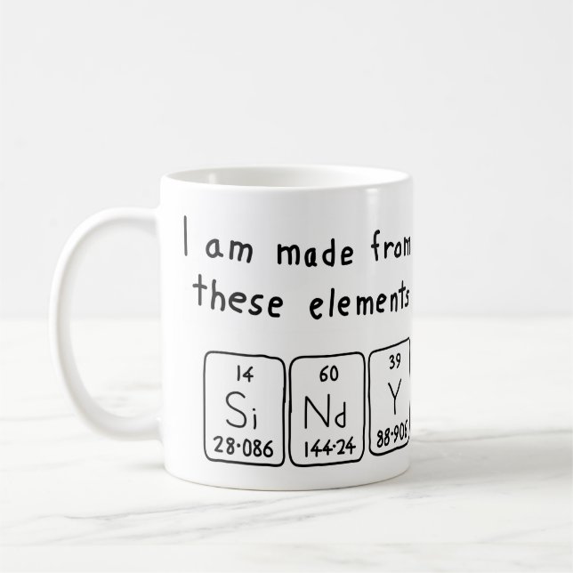 Sindy periodic table name mug (Left)