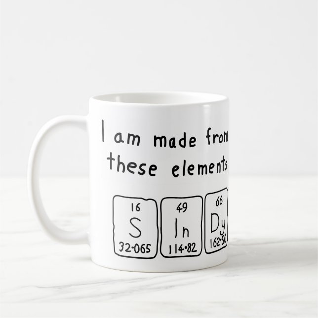 Sindy periodic table name mug (Left)