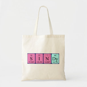 Sindy periodic table name tote bag