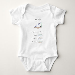 Sine Cosine Tangent Educational Trigonometry Baby Bodysuit