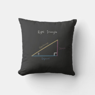 Sine Cosine Tangent Right Triangle Trigonometry Cushion