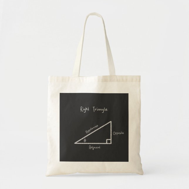 Sine Cosine Tangent Right Triangle Trigonometry Tote Bag (Front)