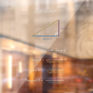 Sine Cosine Tangent Trigonometry Coloured Diagram