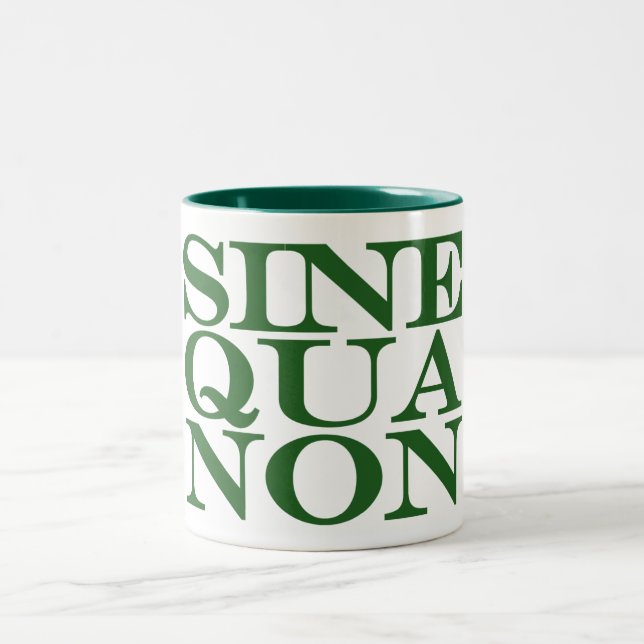 Sine Qua Non Latin Quote Mug (Center)