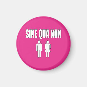 Sine Qua Non Romantic Latin Quote Valentine's Day Magnet