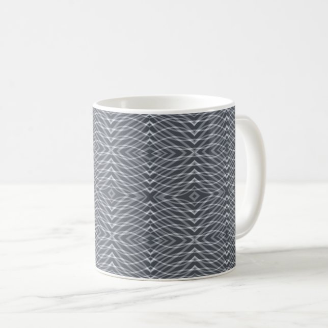 Sine Wave Pulse Signal Modern Abstract Art Design  Coffee Mug (Front Right)