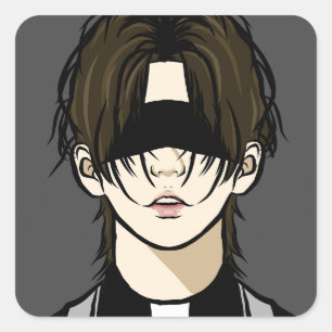 sinful desire square sticker