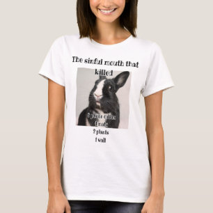 sinful mouth that killed Phone cable, wall bunny T-Shirt