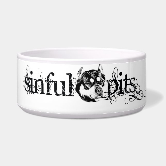 Sinful Pits dog bowl (Left)