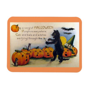 Sing a Song of Halloween Vintage Magnet