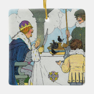 Sing a Song of Sixpence Mother Goose Nursery Rhyme Ceramic Ornament