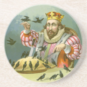 Sing a Song of Sixpence, Vintage Nursery Rhyme Coaster