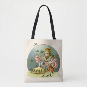 Sing a Song of Sixpence, Vintage Nursery Rhyme Tote Bag