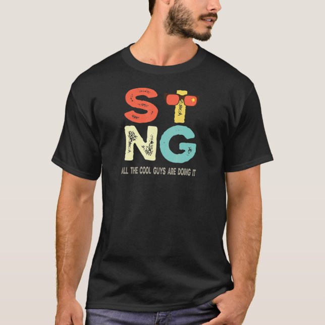 Sing All The Cool Guys Are Doing It Vocal Singer T-Shirt (Front)