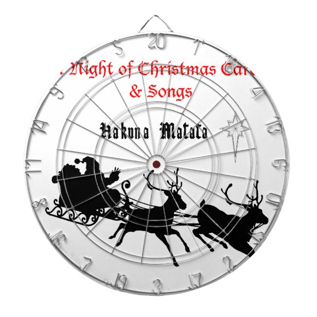 Sing Along Christmas – Carols & Festive Joy Dartboard (Front)