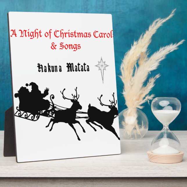 Sing Along Christmas – Carols & Festive Joy Plaque (Side)