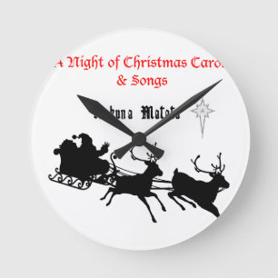 Sing Along Christmas – Carols & Festive Joy Round Clock
