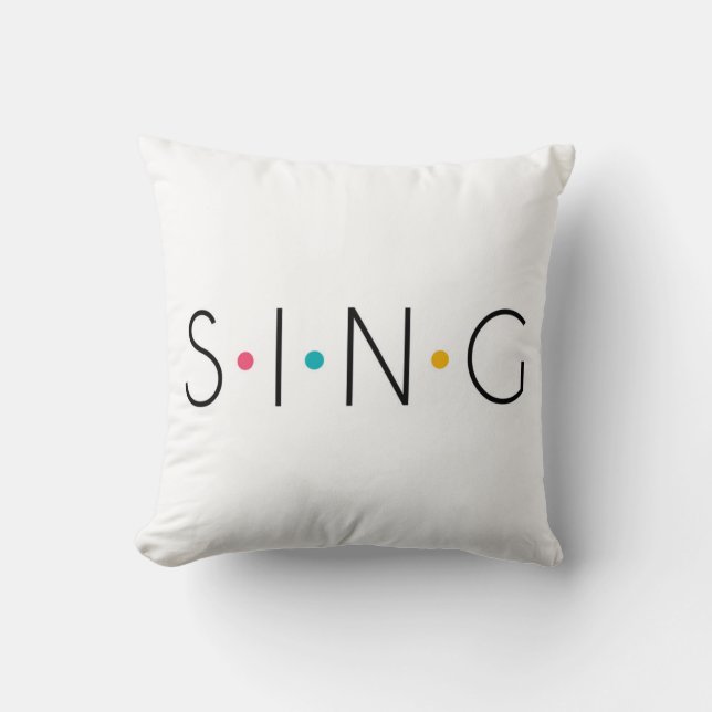 Sing Coloured Dots Singer Cushion (Front)