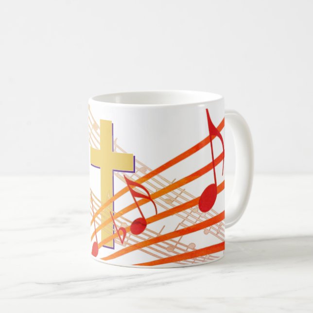 SING HALLELUJAH CHRIST IS RISEN Christian Easter Coffee Mug (Front Right)