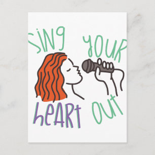 Sing & Heart Out Postcard