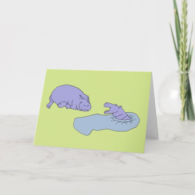 Sing Hippopotamus card (Front)