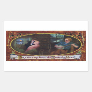 Sing One Song for My Old Kentucky Home Rectangular Sticker
