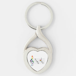 Sing Out Pansexual Pride Key Ring