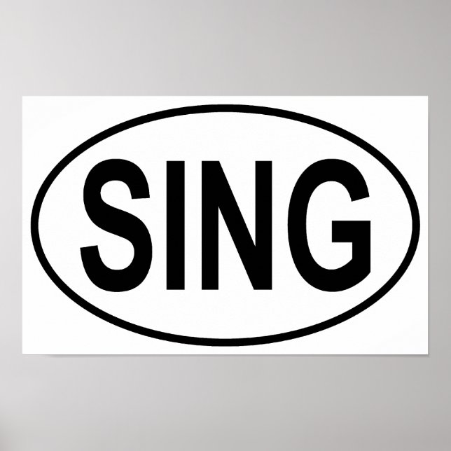 Sing Oval Poster (Front)