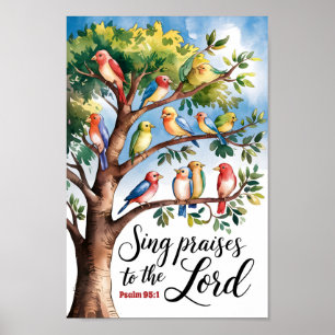 Sing Praises to the Lord Christian Nursery Kids Poster