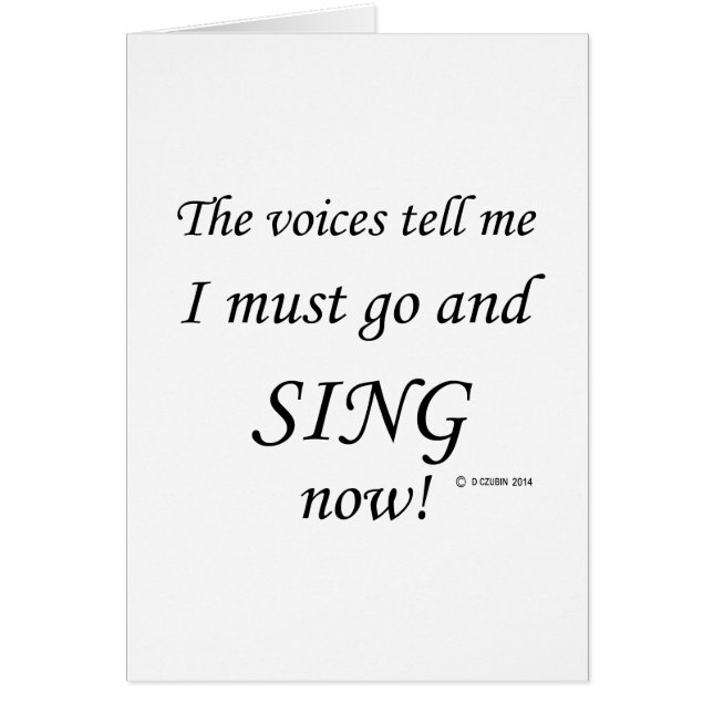 Sing The Voices Say (Front)