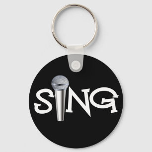 Sing with Microphone Key Ring