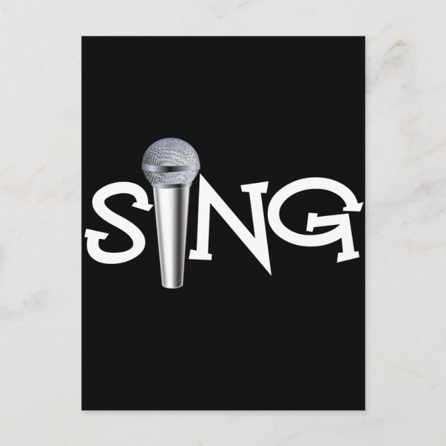 Sing with Microphone Postcard (Front)